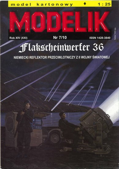 Modelik 2010-07 - Flakscheinwerfer 36 niemiecki reflektor przeciwlotniczy z II wojny światowej - 01.jpg