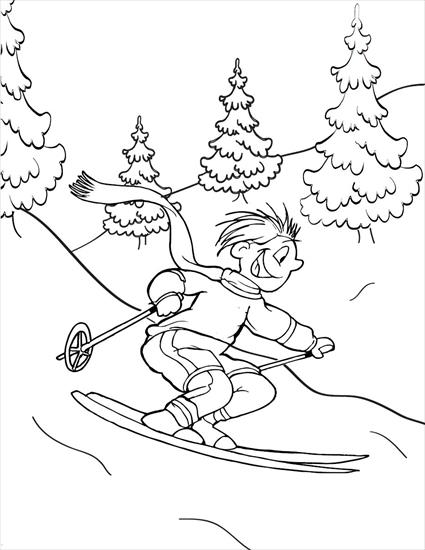 narty, snowbord - narty, snowbord, sport - kolorowanka 27.JPG