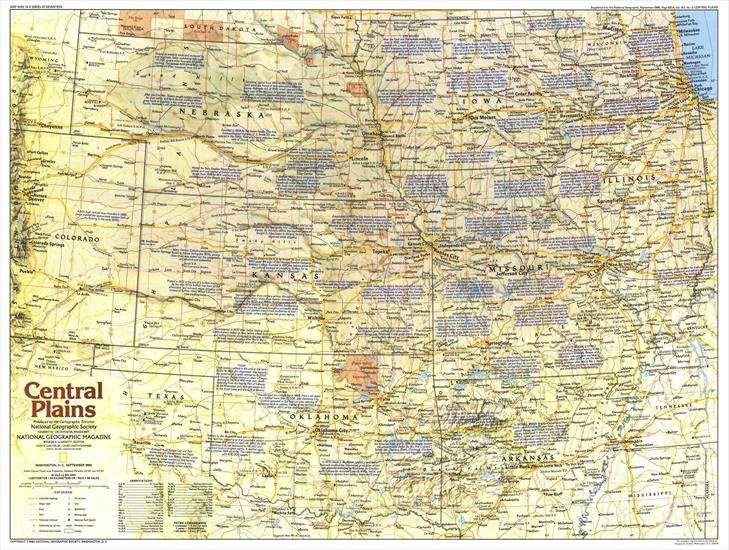 Mapy National Geographic. 539 map. Wysoka jakość - USA - Central Plains 1 1985.jpg