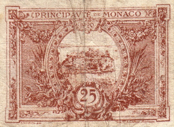 MONAKO v - 1920 Rok 0,25 Centimes 2.jpg