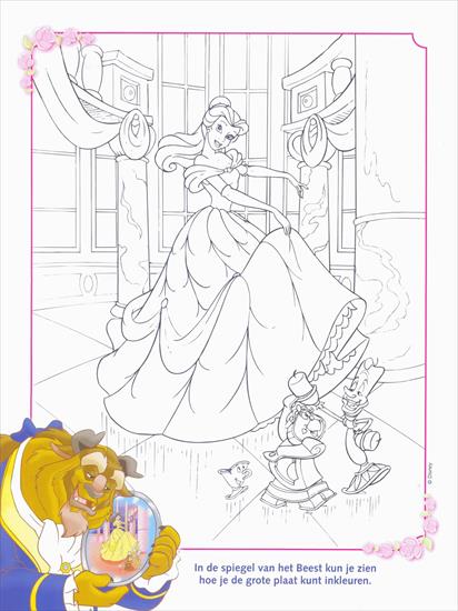 Piękna i Bestia - Księżniczki Disneya Bella - kolorowanka 6.GIF