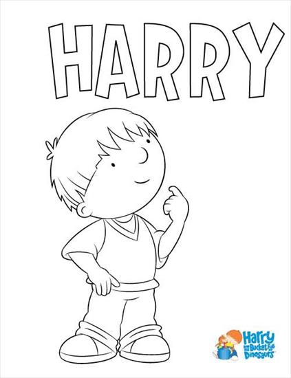 Harry i wiaderko pełne dinozaurów - Harry i wiaderko - kolorowanka 24.jpg