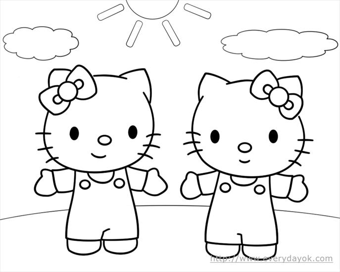 DLA DZIEWCZYNEK - Hello Kitty - kolorowanka 67.gif