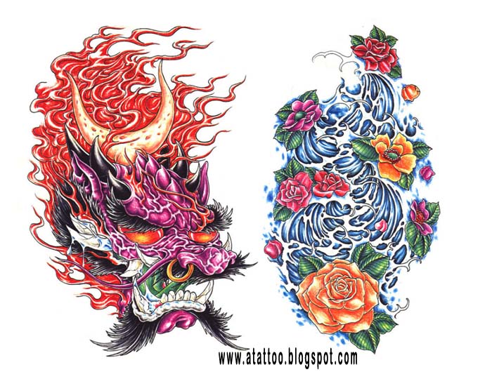Wzory tatuaży  - dragon pink.jpg