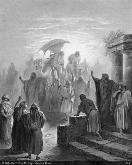 Grafiki Gustawa Dor do Biblii Jakuba Wujka - 019 Izaak przyjmuje w dom swój Rebekkę 1 Mojż. 24,64.jpg