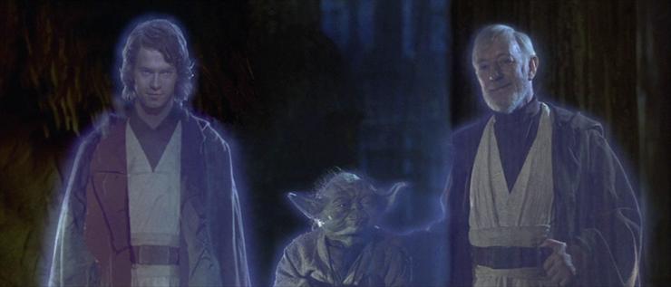 Świat Gwiezdnych Wojen - Anakin, Yoda i Obi - jako świetliste istoty.bmp
