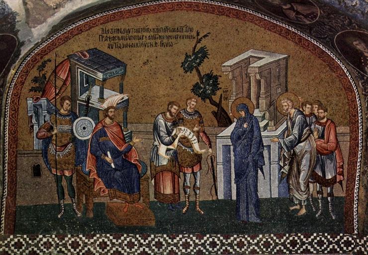 Rzym starożytny - namiestnicy prowin... - 1280px-Meister_der_Kahriye-Cami-Kirche_... Józef przed namiestnikiem Kwiryniuszem.jpg