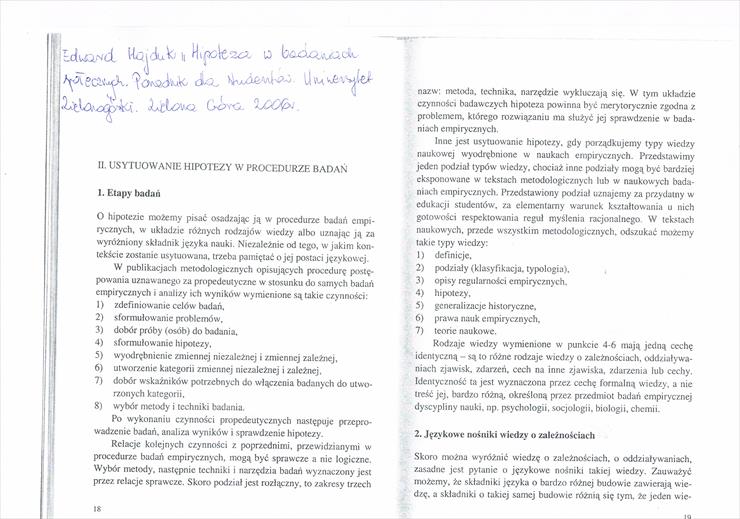 E. Hajduk - Hipoteza w badaniach społecznych. Poradnik dla studentów, Zielona Góra 2006 - 1.jpg
