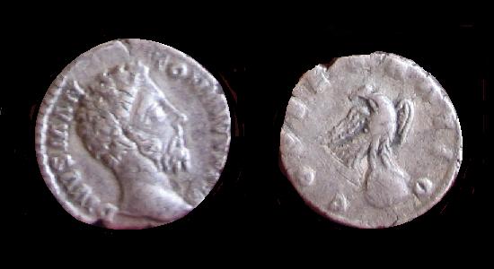Rzym starożytny - numizmatyka rzymska - obrazy - denar_Aureliusz. Wczesne cesarstwo.JPG
