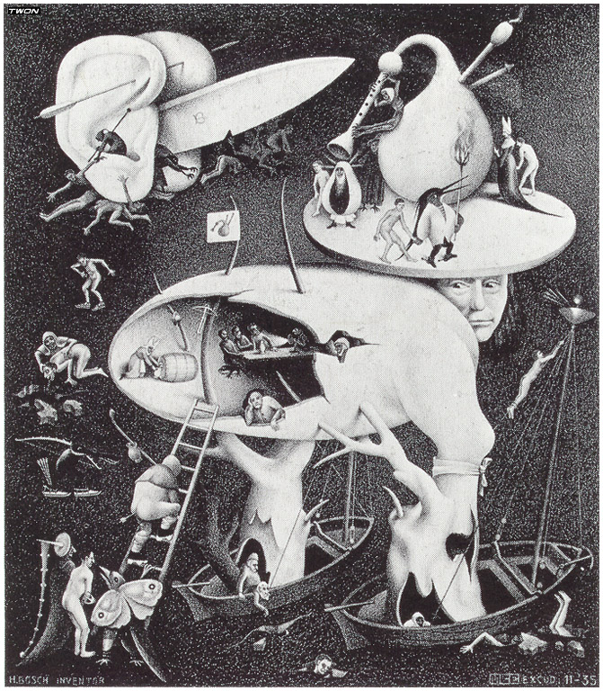 Escher, M. C 1898-1972 - escher2-153_twon_Hell-copy-after-a-scene-by-Hieronymus-Bosch.jpg