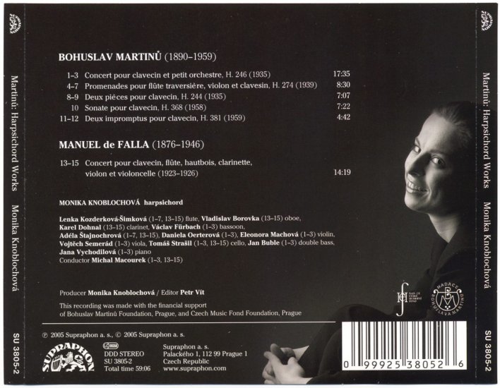 2005 - Martinu - Harpsichord Works, Monika Knoblochova - Martinu Hpscd Back.jpg