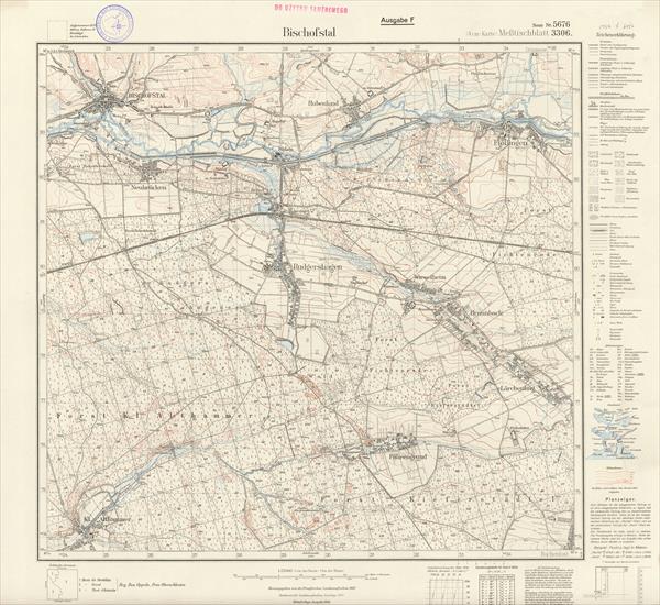 Niemieckie mapy Messtischblatt - 5676 Bischofstal Ujazd 1933r.jpg