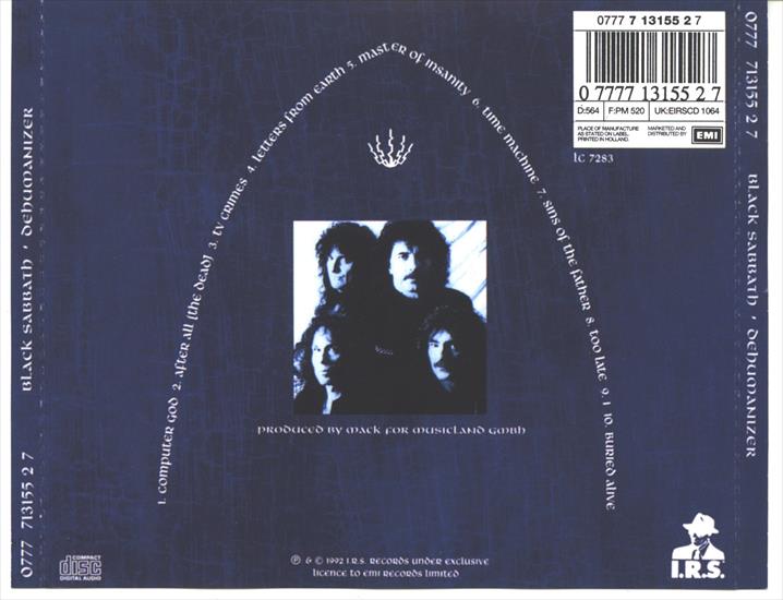 1992 - Dehumanizer - Black Sabbath - Dehumanizer - Trasera.jpg