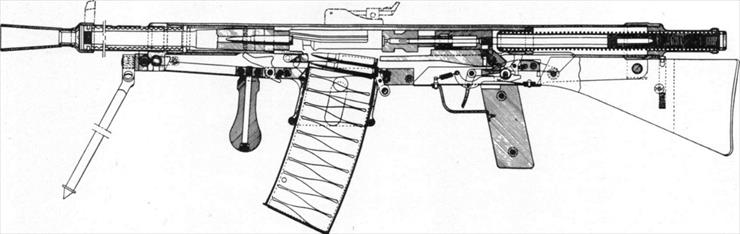 Budowa, opis, szkice - Section Drawing of Chauchat Model 1918, Cal. .30..jpg