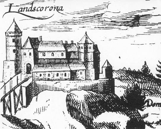 grafika - Lanckorona - Miedzioryt z 1617 roku  .jpg