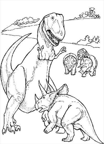 Dinozaury- dużo - Dinozaury - kolorowanka 217.gif